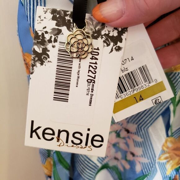 Kensie Printed Ruffled Lined Sleeveless Maxi Hi-Low Dress - Picture 12 of 13